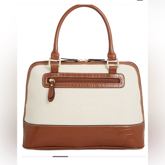 Linen Croc-Embossed Dome Satchel - Picture 2 of 12